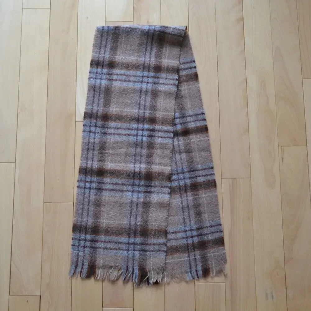 Vintage British Wool Scarf Tartan Plaid Inigo Jones